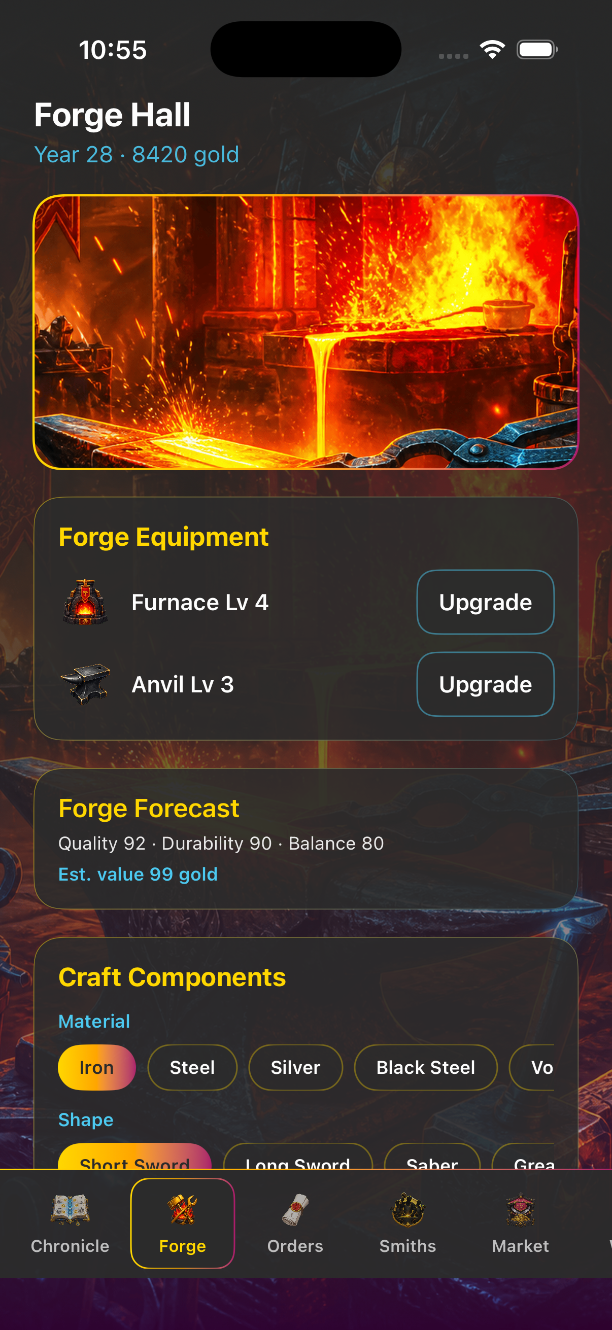 Forge — iron smelting